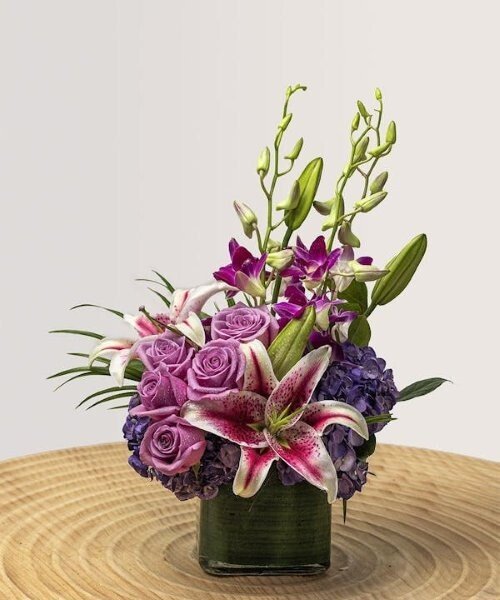 画像1: パープルビューティー(花器付き) (1)