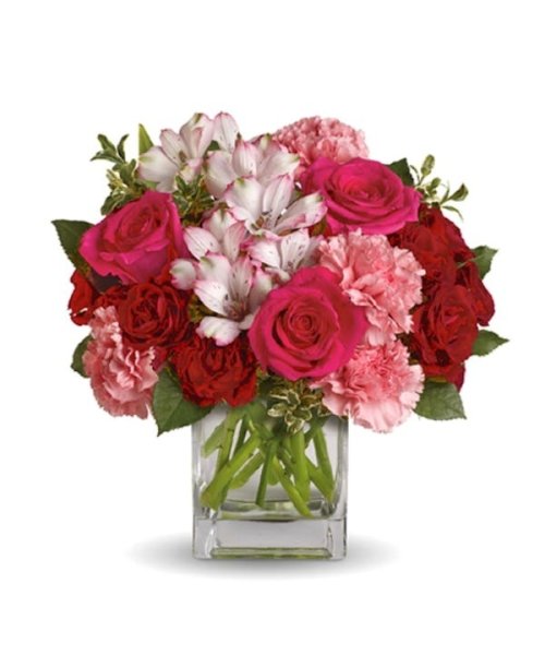 画像1: アメリカ ギフト｜ピンクパッション(花器付き) (1)