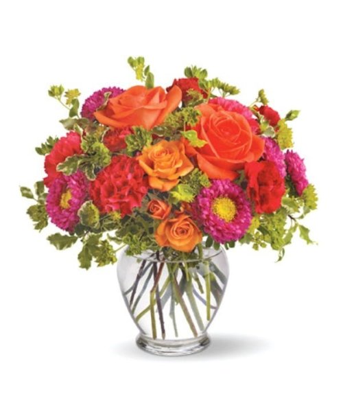 画像1: カナダ ギフト｜スイートネスブーケ(花器付き) (1)