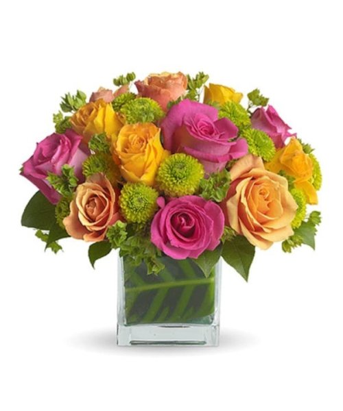 画像1: アメリカ ギフト｜カラーミーロージー(花器付き) (1)